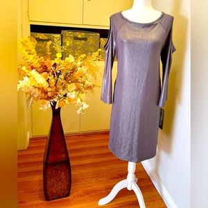 Dark Silver Stylish Cocktail Dress by SCARLETT